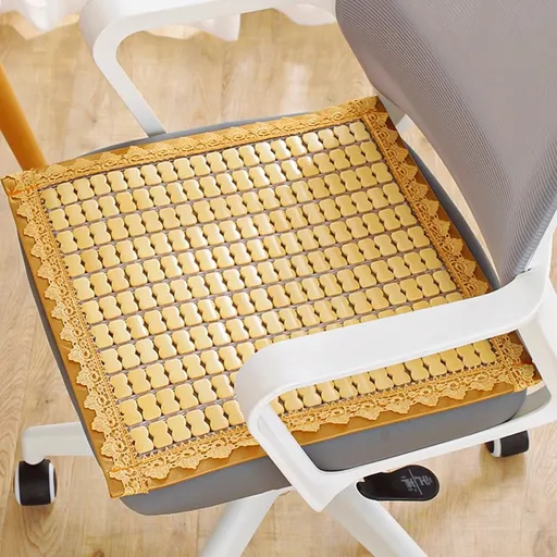 Natural wood tone Bamboo Chair Cushions Summer Car Seat Cushion Seat Pad, Breathable Anti-Slip Size 40X40cm