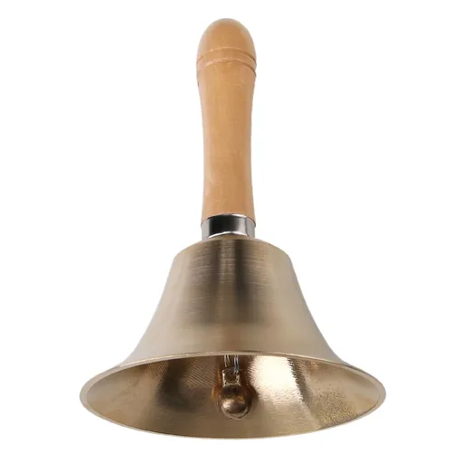 Hand Call Bell with Brass Solid Wood Handle,Very Loud Handbell， Large Hand Bell ，Hand Bells for Kids and Adults, Used