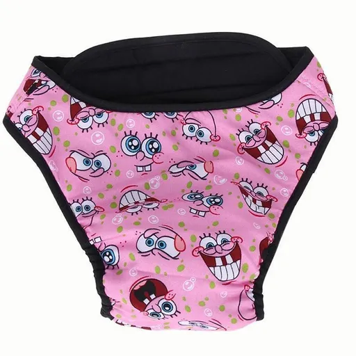 Washable Female Pet Dog Cat Nappy Diaper Physiological Pants Panties Underwear Pink - XL