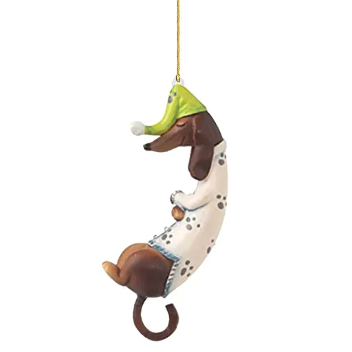 Personalized Dachshund Dog Ornaments, Christmas Ornament Cute Dog Christmas Tree Decorations Dog Pendant DIY Custom Name