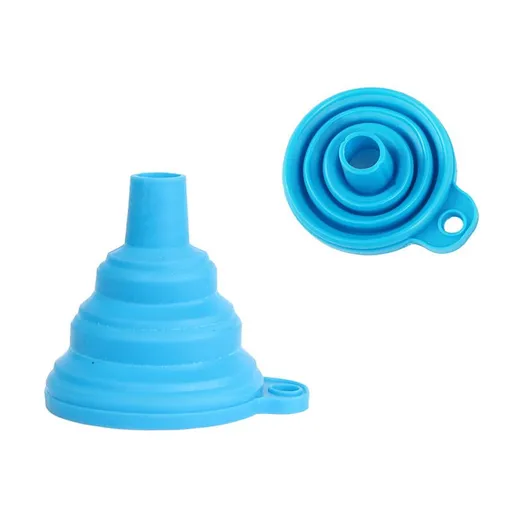 Kitchen Funnel Set 3 Pack, Kitchen Gadgets Accessories Foldable Silicone Collapsible Funnels for Filling Water Bottle Liquid