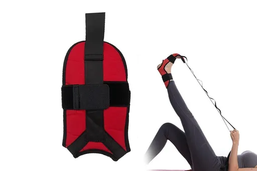 Hamstring Stretcher Stretching Strap Ligament Stretching Belt for Dancing Pilates Yoga relaxation -Red