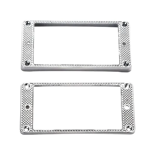 2pcs Neck & Bridge Flat Guitar Pickup Frame Humbucker Pickup Mounting Rings for Live Performances