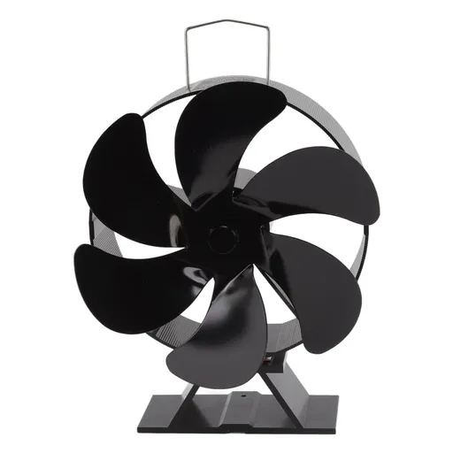 6 Blades Fireplace Fan Thermoelectric Module Wood Stove Fan Heat Powered Wood Burning Air Circulation Fan for Home