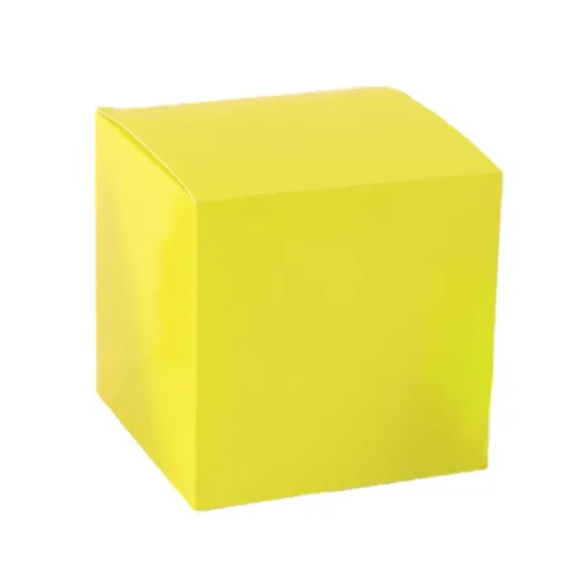 50pcs Colourful Square Paper Boxes Gifts Packaging Craft Supplies Storage Boxes - Yellow-10x10cm