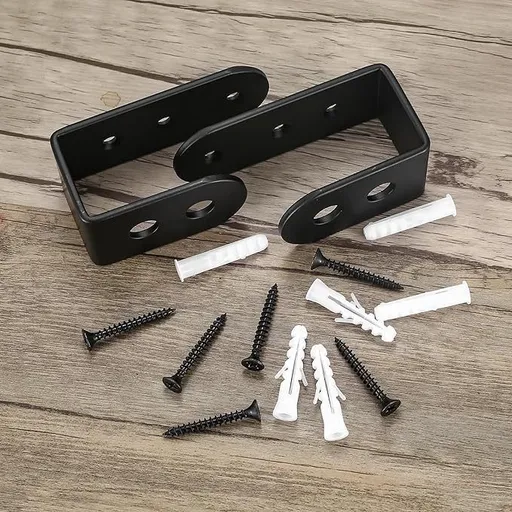 2x4 Door Barricade Brackets, 2 Pcs Door Security Barricade Brackets, Heavy Duty Door Security Brackets for 2 x 4 Lumber