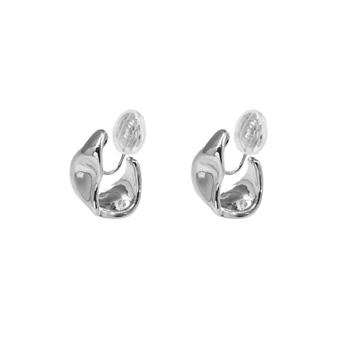 Chunky Silver Earrings For Women Small Silver Hammered Earrings Silver Dangling Earrings Trendy Earrings Gift