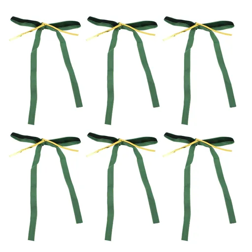 24pcs Velvet Bows Decorative Xmas Wreath Ribbon Bows for Xmas Garland Wedding Home Tree Decorations Green