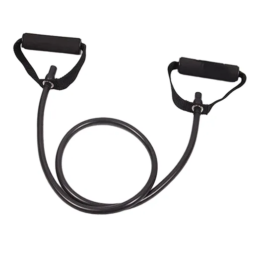 Resistance Bands with Handles, Exercise Bands with Handles, Single Resistance Bands for Resistance Training, Physical Therapy,Home Workouts, Black