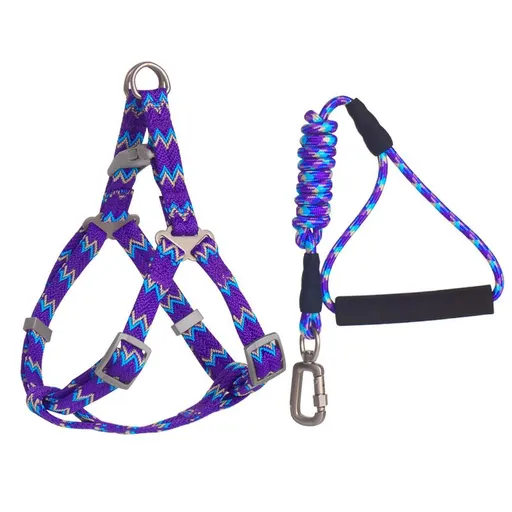 Zichen Nylon Pet Chest Strap 0.6 Drawstring Blue 1.2 strap +2.5 chest back