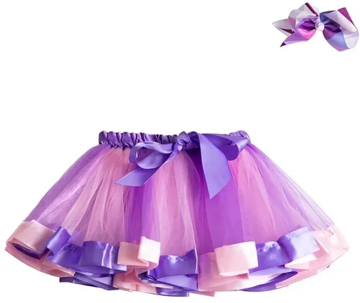 Girls Tutu Skirt with Hair Bow, Ages 2 to 3