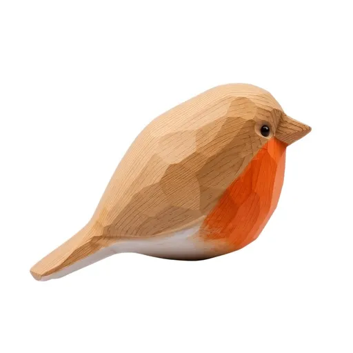 Handcrafted Bird Wood Statue DIY Rustic Desktop Ornament Natural Wood Finish Home Office Living Room Tabletop Decor Sculpture Meaningful Gift for Housewarming Holiday Grey