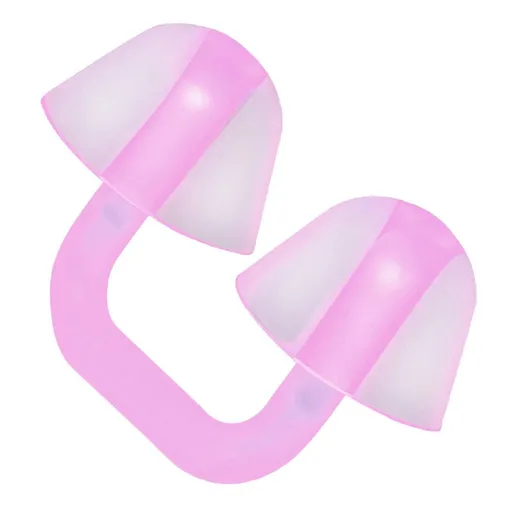 Swimming Nose Clip Silicone Nose Plug, Comfortable Adjustable Nose Clip for Swimming, Diving, Training and Water Sports - Pink