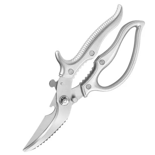 Heavy Duty Kitchen Scissors - All Purpose Poultry Shears with Anti-Slip Handle & Safety Lock, Stainless Steel Food Scissors for Chicken, Meat, Bones, Vegetables