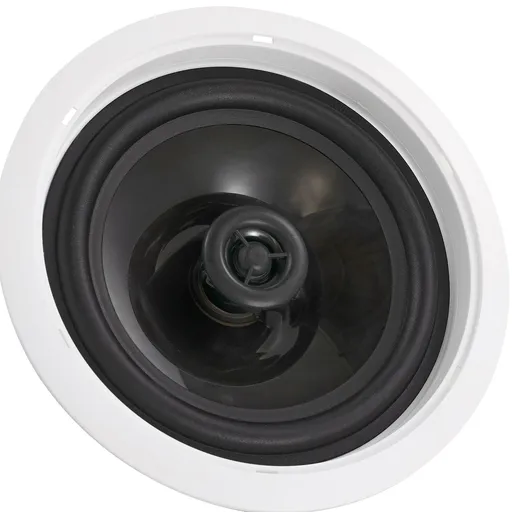 165.1 mm in Ceiling Speakers, 150-Watts, Flush Mount Ceiling & in-Wall Speakers System with 8ΩImpedance 89dB Sensitivity, for Home Kitchen Living Room Bedroom or Covered Outdoor Porches, Single