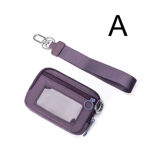 Waterproof Oxford Wristlet Wallet Card Holder with Detachable Wrist Strap, Multi-Pocket Zipper Pouch for Cards, Cash, Keys and Earphones, Ideal for Running, Fitness and Travel (A)