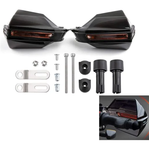Motorcycle Hand Guard Handle Shield Motorbike Motocross Scooter Windproof Handlebar Protective Gear - Black