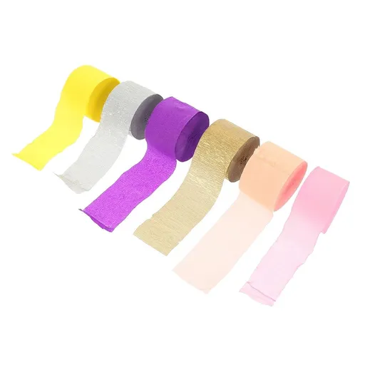 Peach Pink Crepe Paper Streamer 6 Rolls for Paper Streamer and Handmade Works