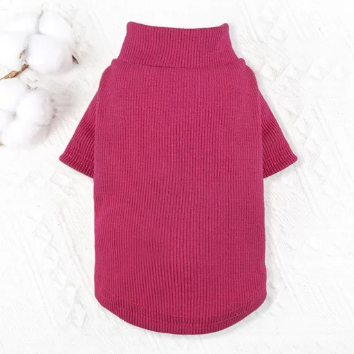 Pet Two Leg Shirt Striped Cotton Shine Two-leg stretch bottoming shirt Rose Red 2XL (elastic) bust 55cm back length 45cm
