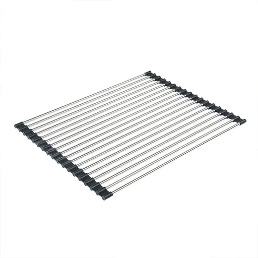 Multifunctional Stainless Steel Draining Rack Folding Sink Organizer for Kitchen - 580 x 400mm