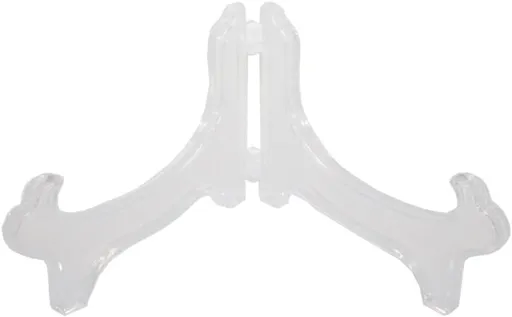 Display Stand Easel Bowl Stand for Display Large Deep Bowls, Platters and Deep Dishes Clear