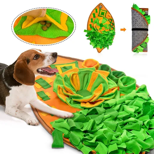 Dogs, Dog Nosework Feeding Mat, Pet Interactive Dog Puzzle Toys Encourages Natural Foraging Skills for Training and Stress Relief