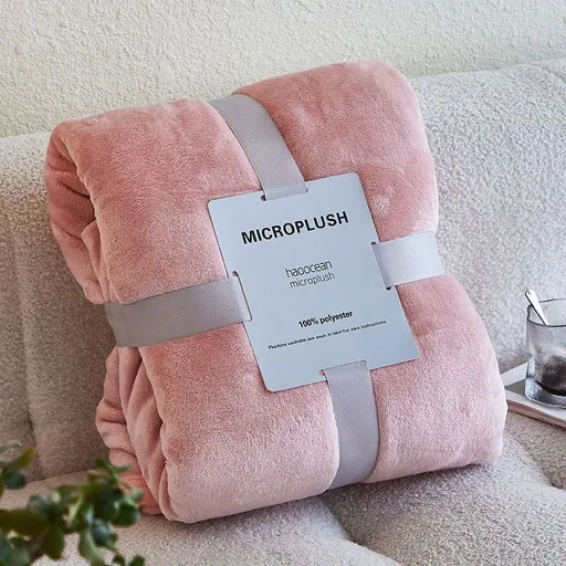 Mianyu Coral Velvet Blanket Solid Color 100X120CM Lotus root starch 180x 200cm + cardboard ribbon
