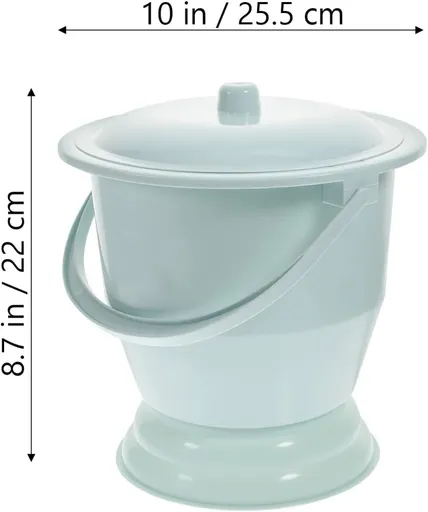 Pee Container Portable Toilets with Lid and Handle Urine Pot Hospital Spittoon Bedpan Chamber Pot for Household Elderly Patient