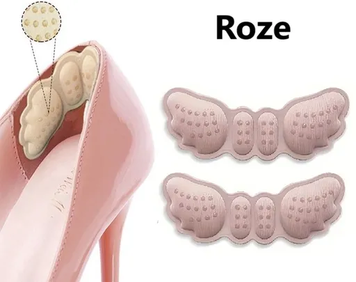 Anti-Slip Butterfly Heel Sole for Women | Anti-Slip Heel | Anti-Blister Plaster | Anti-Blisters | High Heel Heel Protectors | 1 Pair | Pink