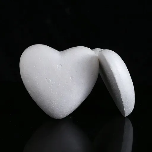 5pcs Foam Hearts Balls Craft Foam Balls for DIY Craft Modeling Wedding Decorations 6cm-(White) Party Decorations