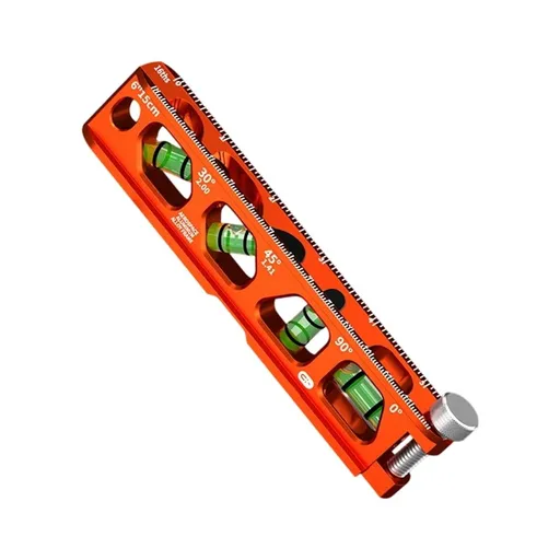 Practical Magnetic Conduits Level 4 Vials V Grooved Design Lightweight Aluminum Alloy Double Measurement Marking