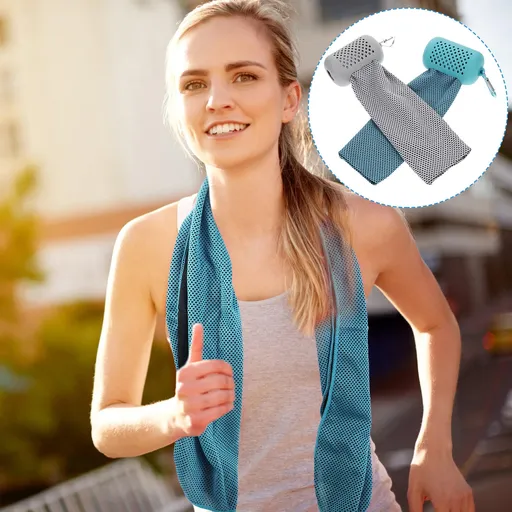 Sweat-Absorbing Yoga Towels Quick Cooling Towel for Summer 2Set