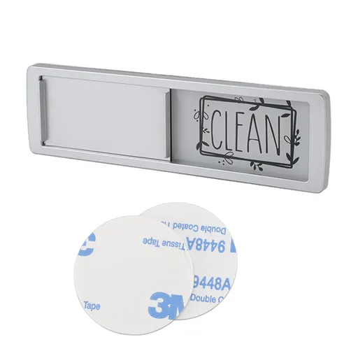 Dishwasher Magnet Easy To Read Clean Dirty Sign Indicator for Dishwasher With Double Sided Adhesive Tape Silver (Black and White)