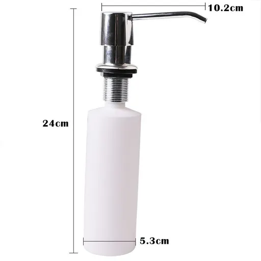 Sink Soap Dispenser Brushed Nickel,Soap Dispenser for Kitchen Sink Stainless Steel Refill from The Top Built in Sink Soap