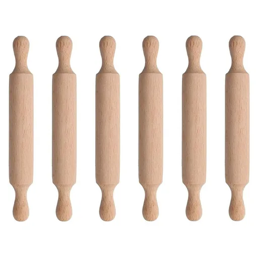 Mini Wooden Rolling Pins Set - Perfect for Kids Baking & Crafting Fun! 6pcs