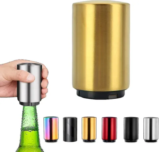 Bottle Opener, Stainless Steel Push Down Automatic Beer Bottle Opener,beer Gifts kitchen Gadgets For Adult