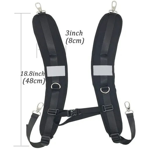 Waterproof Replacement Shoulder Strap with Adjustable Belt for Shoulder Bag Backpack Black Backpack Straps Replacement Adjustable Padded Shoulder Straps for Backpack Dry Bag