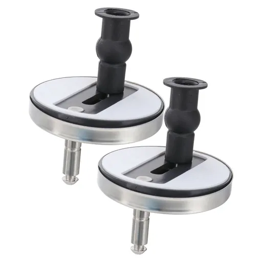 Silver Toilet Seat Fixing Screws for Back to Wall Toilets 2Pcs