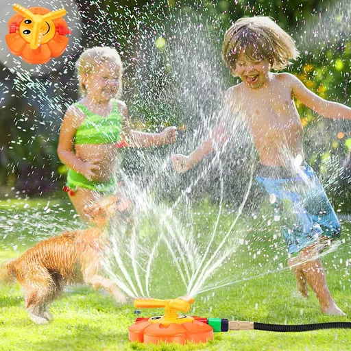 1 Piece Children Water Sprinkler 360 Degree Rotating with Hose Connection