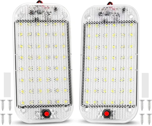 LED Dome Light, RV Interior Lighting Super Bright RV LED Ceiling Dome Light with ON/Off Switch RV Lights Interior (2 pcs)