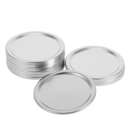 Air Tight Tinplate Covers for Jars Reusable and Resistant 24Pcs