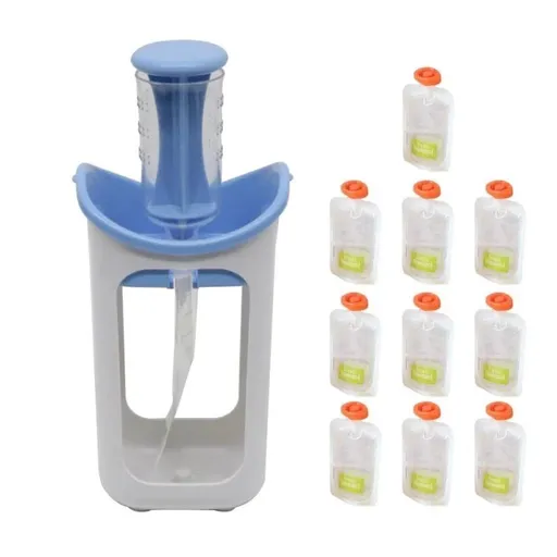 Baby Squeeze Station Fruit Puree Squeeze Station Infant Baby Food Maker with Squeeze Subpackage Bag Baby Food Maker Home Kitchen