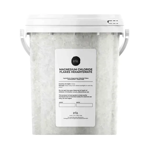 Orku 800g Magnesium Chloride Flakes Hexahydrate Tub - FCC USP Spec Bath Salts