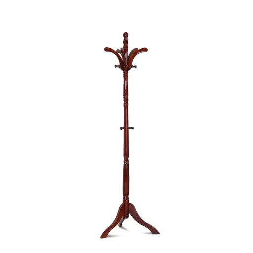 Vintage Wooden Coat Rack Stand with 13 Hooks for Hats, Clothes and Handbags