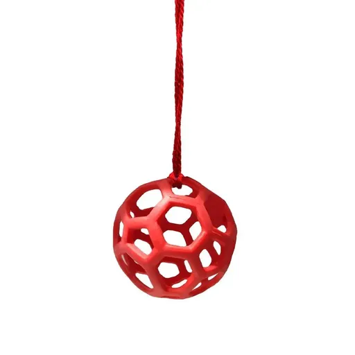Hanging Hay Feeders Stable Feed Polo Feeding Balls Toy for Horses and Livestock - Red