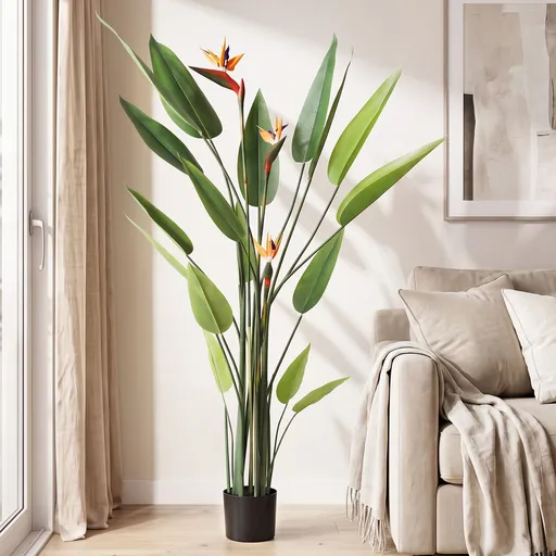 Artiss 150cm Artificial Bird of Paradise Plant with Flowers Realistic Leaves for Home Office Decor