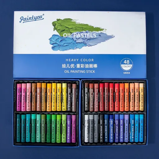 48-Color Oil Pastels Heavy-Color Oil Pastels Loose Oil Pastels Art Supplies - Classic - Size 48 colors