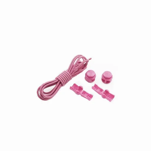 No Tie Elastic Shoelaces with Toggle Locks for Sneakers Running Walking Shoes - Pink