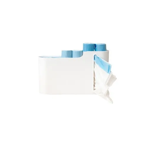 Kitchen Storage Organization Plastic Bag Holder Can Hold 6 Rolls Grocery Bag Holder Wall Mounted Trash Bag Dispenser