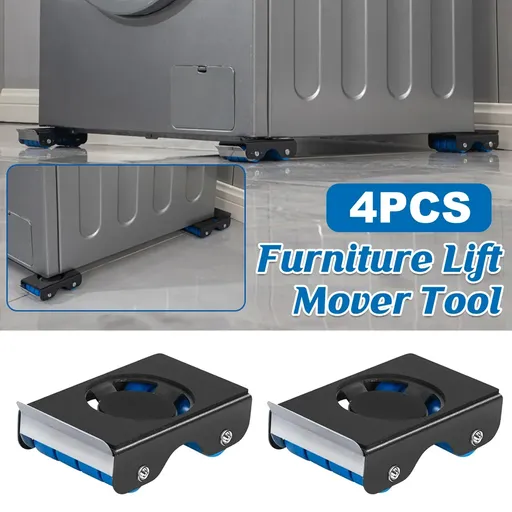 4pcs Movable Washing Machine Stand Furniture Moving Bracket Appliance Roller